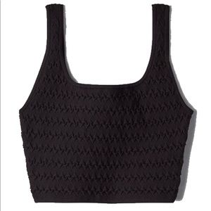 Aritzia Arjun Sculpt Knit Top Black Knit